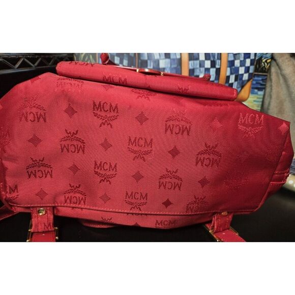 MCM - Red Nylon Backpack - EUC main image 7